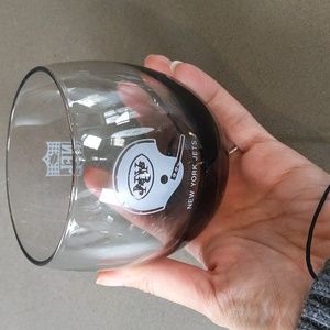 Vintage New York Jets NFL drinking glass smokey Promotional Bar Glassware NYJ